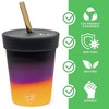 Silipint: Silicone Kids 8oz Straw Tumblers, 2 Pack, Sun Storm - 3 of 4