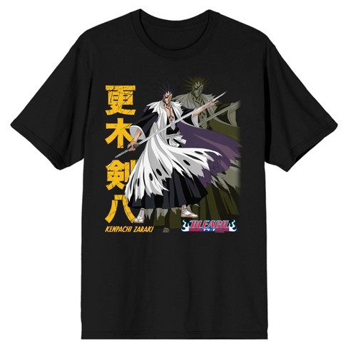 Bleach Kenpachi Kanjo Logo Men s Black Tshirt 6XL