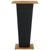 vidaXL Bar Table Black 23.6 in.x23.6 in.x43.3 in. Poly Rattan and Solid Acacia Wood - 2 of 4
