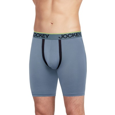 Jockey Men's Chafe Proof Pouch Microfiber 8.5" Long Leg Boxer Brief