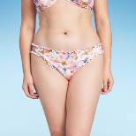 Women's Ruffle Cheeky Bikini Bottom - Shade & Shore™ Multi Floral Print