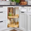 Rev-A-Shelf LD-2942-28-15-1 Polymer Pie Cut 2 Shelf Lazy Susans Base Corner Kitchen Cabinet Storage Organizer with Telescoping Shaft - 2 of 4