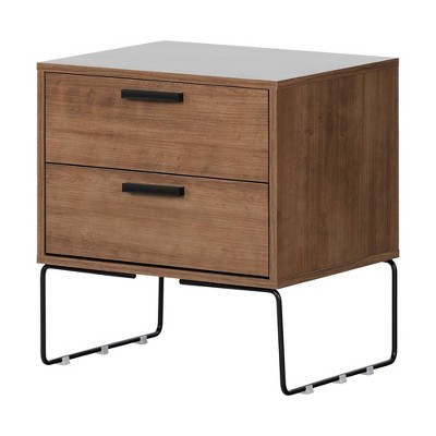 Slendel 2-Drawer Nightstand Light Brown - South Shore