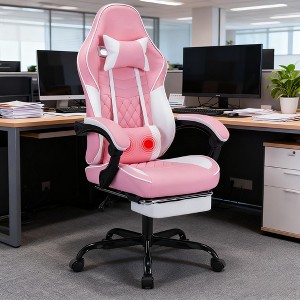 KWPZQEB Ergonomic Video Gamer Chair with Footrest, Racing Style Computer Chair w/ High Back & Adjustable Headrest, Office Chair w/ Lumbar Support - 1 of 4