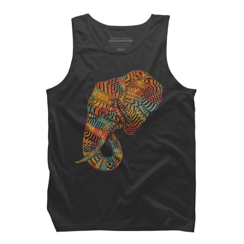 Men's Design By Humans Elephant (majestic) By Kase Tank Top - Charcoal -  Medium : Target