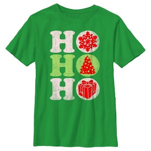 Boy's Lost Gods Christmas Distressed Ho Ho Ho T-Shirt - 1 of 4