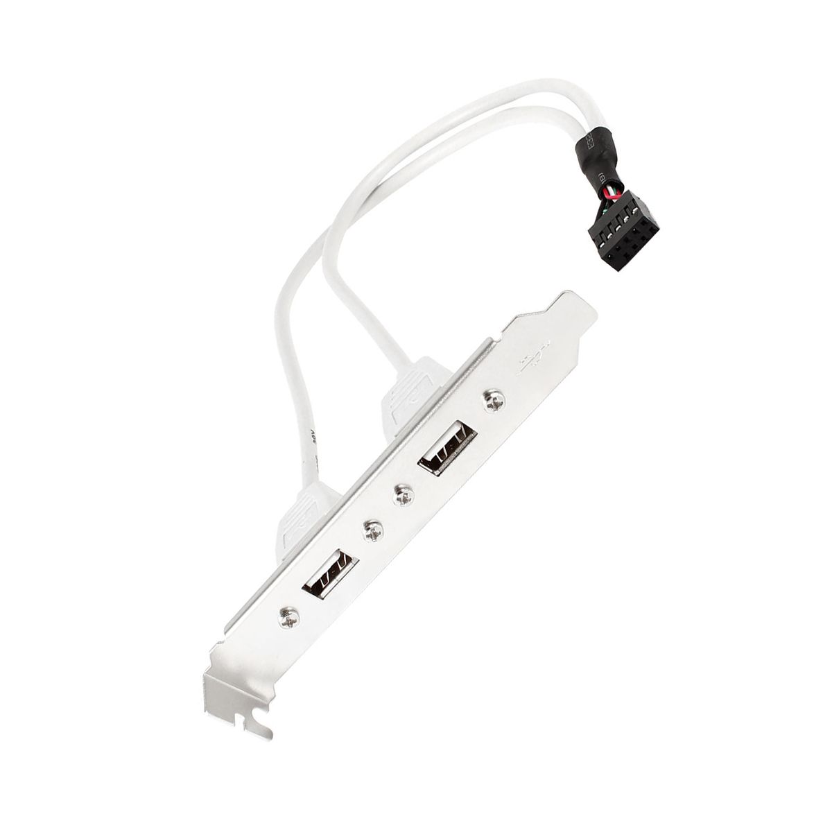 Unique Bargains Plastic Metal 30cm Dual USB 2.0 A Female Electronics Cable Connectors 1 Pc - thumbnail 3