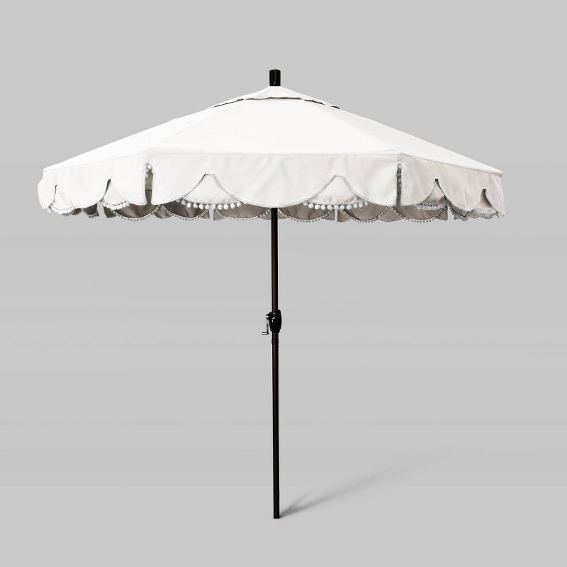 9' Sunbrella Coronado Base Market Patio Umbrella with Push Button Tilt - Bronze Pole - California Umbrella, 1 of 5