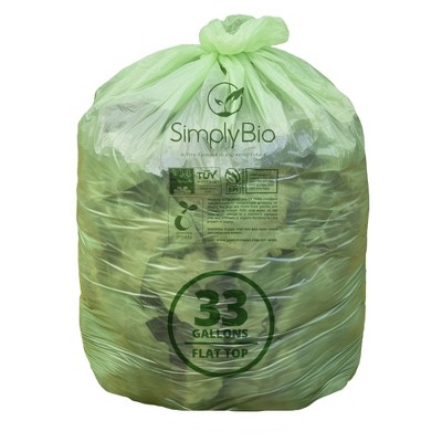 Simply Bio 3 Gal. 1 Mil. Compostable Trash Bags With Drawstring,  Heavy-duty, 50-count : Target