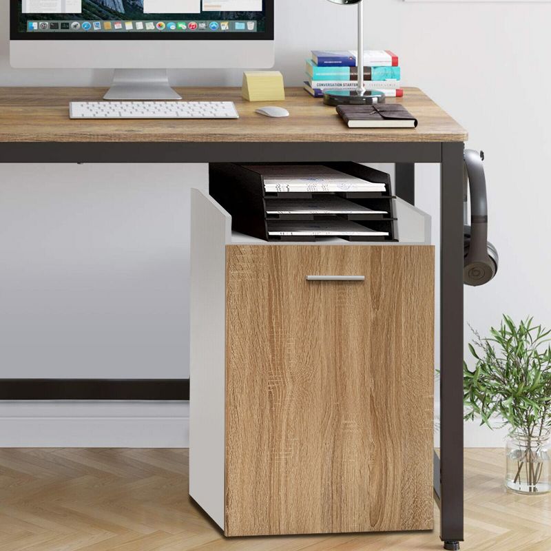 Costway File Cabinet with 2 Drawers Mobile Filing Cabinet w/Wheel for Letter Size, 5 of 11
