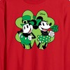 Men's - Disney - Mickey Minnie Shamrock Long Sleeve Graphic T-Shirt - 2 of 3