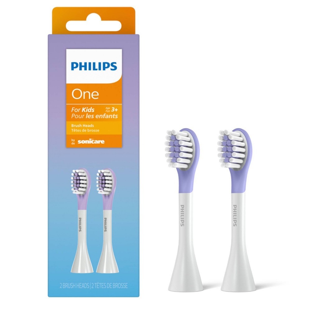 Photos - Toothbrush Head Philips Sonicare One for Kids' Oral Care Refill - Purple - 2pk