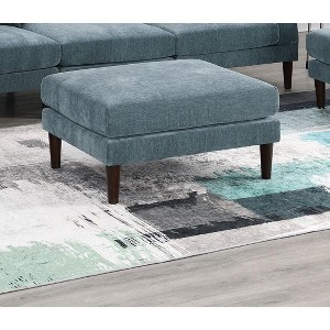 PAGED Upholstered Ottoman Contemporary Entryway Bench with Plush Pillow Top Seat, Foot Stool for Entryway, Living Room - 1 of 4