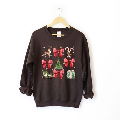 Simply Sage Market Women's Graphic Sweatshirt Coquette Christmas Collage