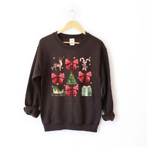 Simply Sage Market Women's Graphic Sweatshirt Coquette Christmas Collage - 1 of 4