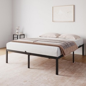 Full Metal Platform Bed Frame with Storage Drawers Steel Slat Support - No Box Spring Needed, Mattress Foundation, Heavy Duty, Easy Assembly - 1 of 4