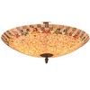 Chloe Lighting Praia Mosaic 2 Light Semi-Flush Ceiling Fixture 16" Shade - 2 of 3