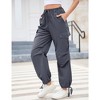 Whizmax Cargo Jogger Parachute Pants For Women Casual Baggy Low  Waist Drawstring Light Y2K Pants - 4 of 4