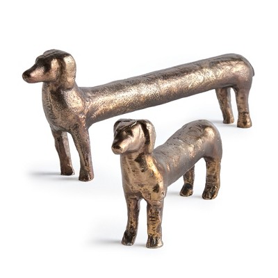 Plum & Post Connley Dogs Sculptures Set Decorative Objects of 2