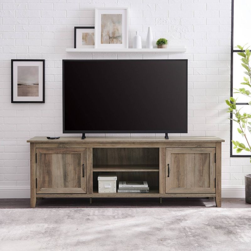 Modern Transitional Wood TV Stand for TVs up to 80" - Saracina Home, 5 of 14