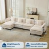 112"/146.5" L Modular Sectional Sofa, Corduroy Cloud Couch with Movable Ottoman & Throw Pillows, Modern L/U-Shaped Sofa - 2 of 4