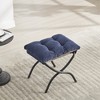 XINGHANZHENXUAN Modern Lazy Chair with Ottoman, Upholstered Accent Chair with Side Pocket & Steel Frame for Small Spaces - 4 of 4