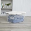 Racxily Storage Box, Clear Plastic Storage Bin with Snap-on Lid, White - 4 of 4