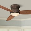 52" Minka Aire Vintage Hugger Outdoor Ceiling Fan with LED Light Oil Rubbed Bronze Maple Tinted Opal Glass Wet Rated for Patio - 2 of 4
