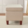 Ornavo Home Hamilton Long Bench Storage Ottoman with Easy Lift Hinge Lid - 3 of 4