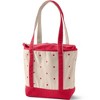 Lands' End Zip Top Long Handle Canvas Tote Bag - 3 of 4