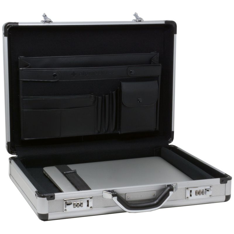 Alpine Swiss Aluminum Attache Case Padded Laptop Briefcase Combo Lock Hard Sided, 2 of 11