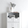Farmhouse Storage Cabinet ,Versatile Accent Cabinet with Adjustable Shelves, Double Doors, Drawers & Open Shelves,Freestanding Multipurpose Organizer - 2 of 4