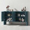 4-Door Sideboard Buffet Cabinet with Adjustable Shelves and Long Handles, Wood Storage Cabinet with Cable Holes for Kitchen, Dining Room - 2 of 4