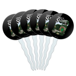 Lord of the Rings Welcome to the Shire Cupcake Picks Toppers Decoration Set of 6 - 1 of 3