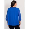 Avenue Lurex Stripe Tulip Sleeve Blouse - 3 of 4