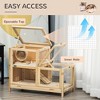 2-Tier Wooden Hamster Cage, Small Animals Hutch, w/ Seesaw, Tray - 4 of 4
