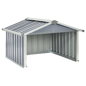 vidaXL Garden Shed Grey Galvanized steel Standard Durable Garden Shed - 1 of 4