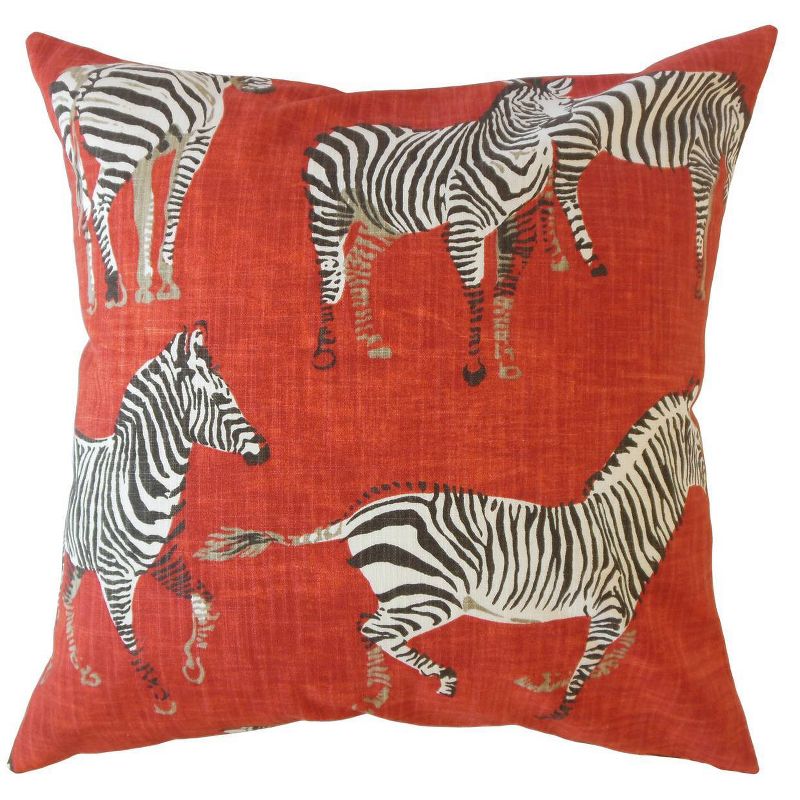 18&#34;x18&#34; Africana Flame Square Throw Pillow Red - The Pillow Collection, 1 of 7