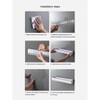 Attop 1pc Toilet Bathroom Storage Cabinet Rack Wall Hanging Hole Free Multifunctional Artifact Above Toilet Rack White Shelf Organizer - 4 of 4