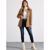 INSPIRE CHIC Women's Work Office Winter Overcoat Single Breasted Point Collar Pea Coat - 2 of 4