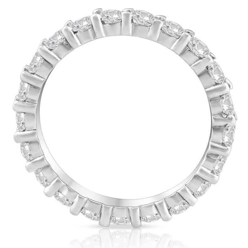 Pompeii3 Diamond Eternity Ring 2 Carat Womens Stackable Wedding Band 14K White Gold, 3 of 6