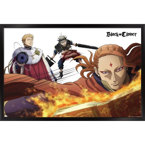 Trends International Black Clover - Trio Framed Wall Poster Prints Black  Framed Version 