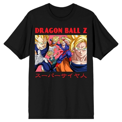 Dragon Ball Z Super Saiyan Group Art Men s Black T shirt Small