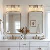 DORESshop 22 In. 3-Light Brushed Nickel Bathroom Vanity Light with Clear Glass Shades Modern Wall Sconce for Vanity or Mirror Use - 3 of 4