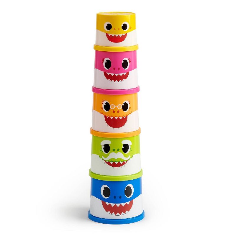 Baby Shark Stack and Play Cups - 5ct, 3 of 9