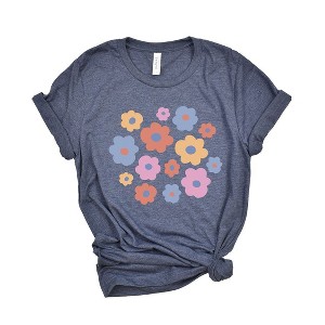 Simply Sage Market Women's Colorful Daisies Short Sleeve Graphic Tee - 1 of 4