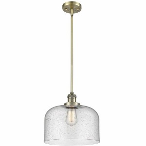 Bell - 1 Light Stem Hung Mini Pendant In Industrial Style-13 Inches Tall and 12 Inches Wide - 1 of 1