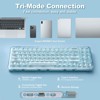 MaseiKar X71 Wireless Hot Swappable Transparent Mechanical Keyboard, 68% Layout, BT5.0/2.4G/USB-C Gasket Mount RGB Backlit - 3 of 4