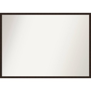 39" x 28" Non-Beveled Carlisle Espresso Narrow Wood Wall Mirror - Amanti Art: Modern Rectangle, Wall Mount, Includes Hardware - 1 of 4