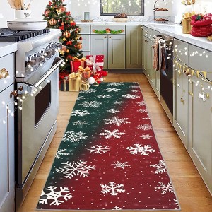 Christmas Area Rug – Non-Slip, Reversible, Washable, Soft & Skin-Friendly. Machine Washable, Pet & Baby Safe, Great for Holiday Decor. - 1 of 4